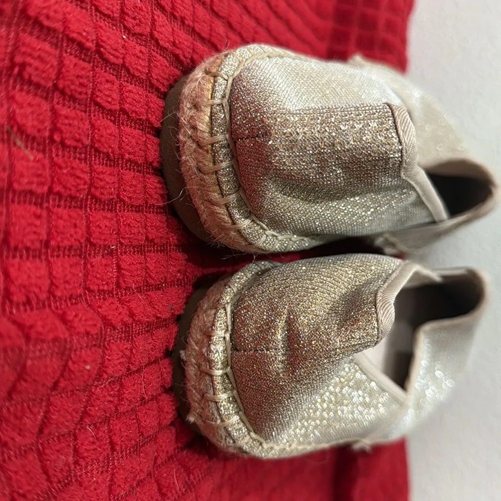 Charter club Joeey espadrille in shimmer gold size 7.5 Used